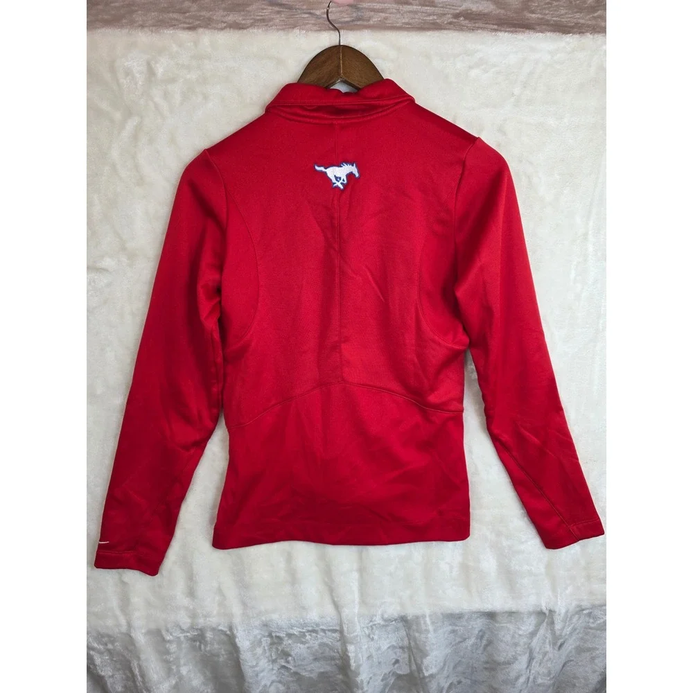 Nike Golf‎ SMU Mustangs Therma-FIT Half Zip Pullover Red Mens Medium Collegiate